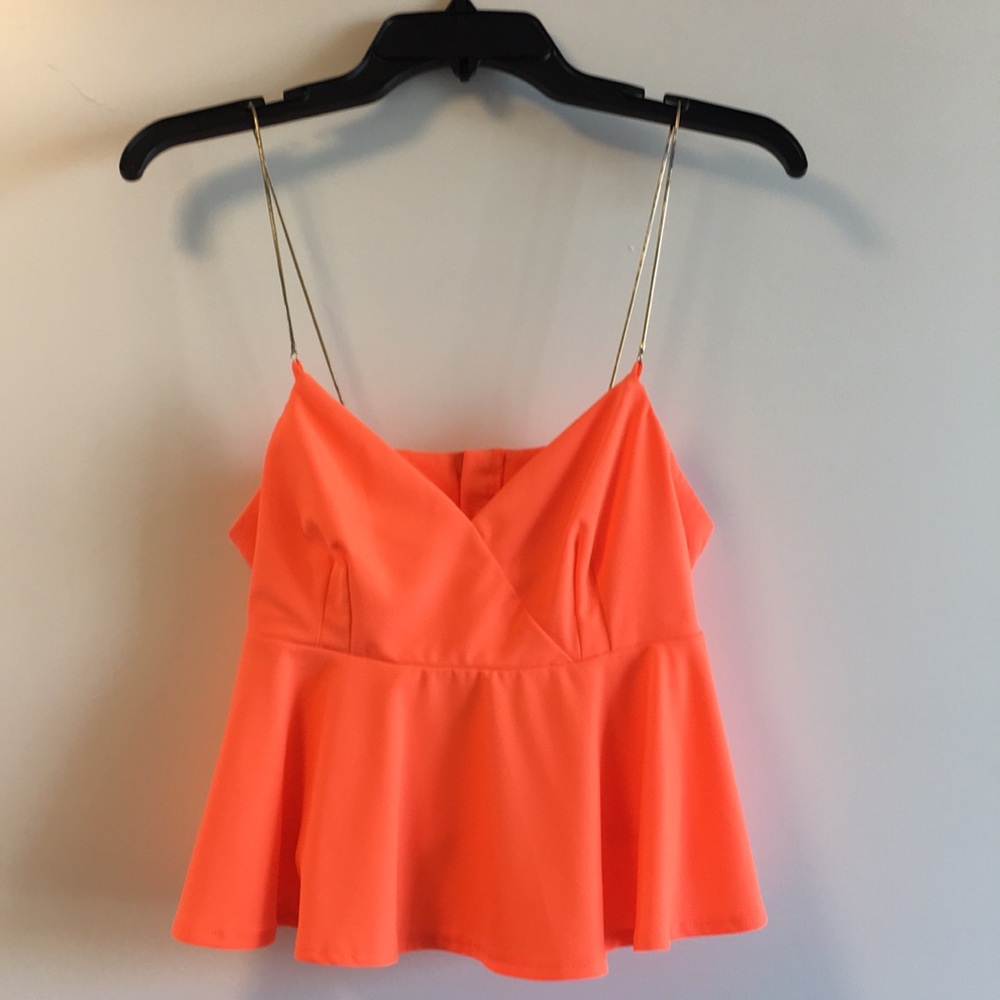 AKIRA Chicago Neon Orange Crop Tank